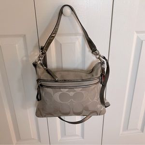 Coach gray shoulder bag